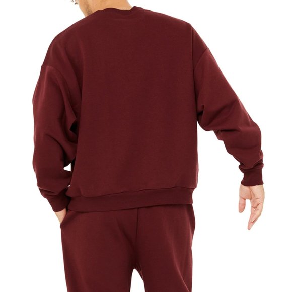 SOLD NWT Alo Yoga Cranberry Crewneck Sweater Size S - Picture 4 of 4